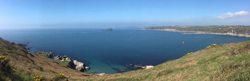 Sea view from coast path near Noss Mayo